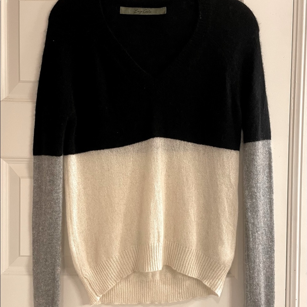 Enza Costa Xs 100% cashmere long sleeve sweater